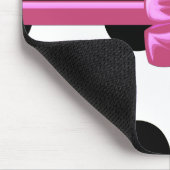 Polka Dots, Polka Dot Pattern, Black and White Muismat (Hoek)