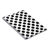 Polka Dots, Polka Dot Pattern, Black and White Notitieboek (Rechterzijde)