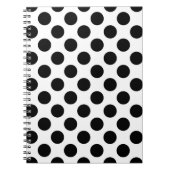 Polka Dots, Polka Dot Pattern, Black and White Notitieboek (Voorkant)