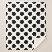 Polka Dots, Polka Dot Pattern, Black and White Sherpa Deken (Voorkant)