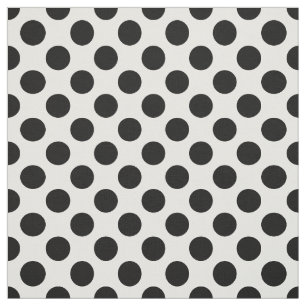 Polka Dots, Polka Dot Pattern, Black and White Stof