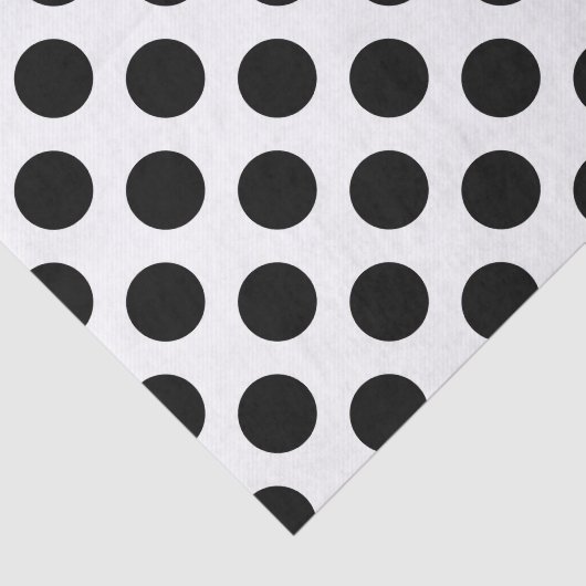Polka Dots, Polka Dot Pattern, Black and White Tissuepapier (Detail)