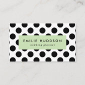 Polka Dots, Polka Dot Pattern, Black and White Visitekaartje (Voorkant)