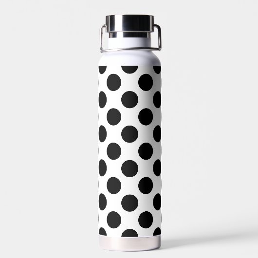 Polka Dots, Polka Dot Pattern, Black and White Waterfles (Achterkant)