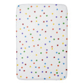 Polka Dots Rainbow op White Badmat (Voorkant Verticaal)