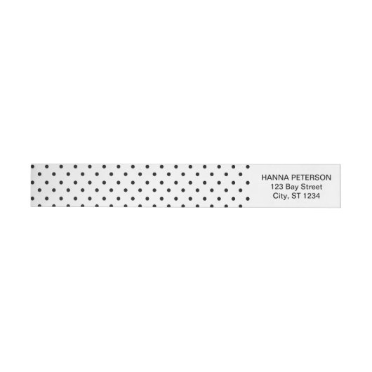 Polka dots retour adres wrap label (Individueel)