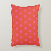 Polka Dots Roze en rood Sinaasappel monogram Accent Kussen (Voorkant(Verticaal))
