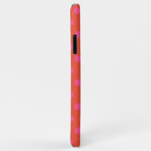 Polka Dots Roze en rood Sinaasappel monogram Case-Mate iPhone Case (Achterkant/rechts)