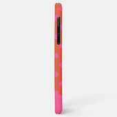 Polka Dots Roze en rood Sinaasappel monogram Case-Mate iPhone Case (Achterkant/links)
