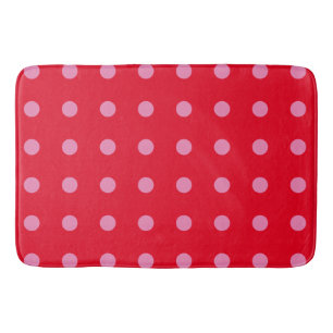  Polka Dots Roze Rood Kleur Retro Classic Badmat