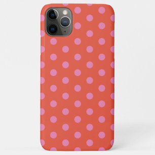 Polka Dots Roze Sinaasappel iPhone 11 Pro Max Hoesje