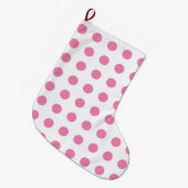 Polka Dots Roze Wit Kleur Retro Classic Grote Kerstsok