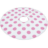  Polka Dots Roze Wit Kleur Retro Classic Kerstboom Rok (Gekanteld)