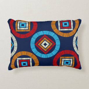 Polka dots seamless pattern. Mosaic of Ethic Figu Accent Kussen