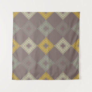 Polka dots seamless pattern. Mosaic of Ethic Figu Wandkleed