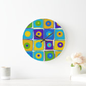 Polka Dots & Squares Art Clock Grote Klok (Huis)