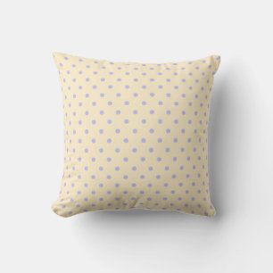 Polka dots, stippen lavender en geel kussen
