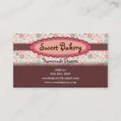 Polka Dots Strawberry Scone Visitekaartjes (Achterkant)