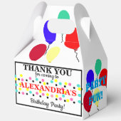 Polka Dots Verjaardagsballonnen Wit Bedankdoosjes (Achterkant)