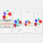 Polka Dots Verjaardagsballonnen Wit Bedankdoosjes (Ongevouwen)