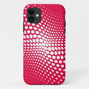 Polka Dots vlag op rode achtergrond iPhone 11 Hoesje