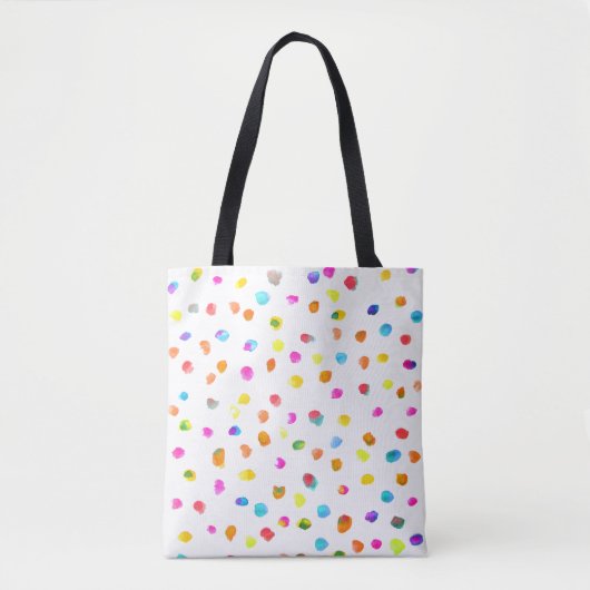 Polka dots waterverf boho pop art draagtas (Voorkant)
