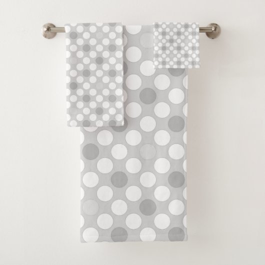 Polka dots white gray and white light gray (En situation)