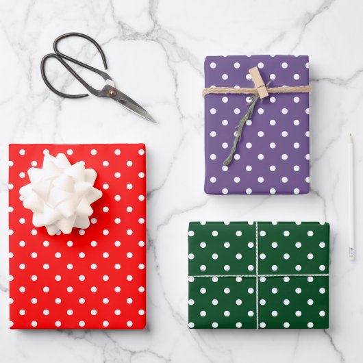 Polka Dots Wrapping Paper Sheet Set (Voorkant)