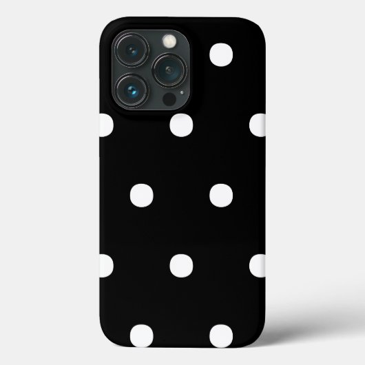 Polka dots Zwart wit groot vet elegant patroon Case-Mate iPhone Case (Achterkant)