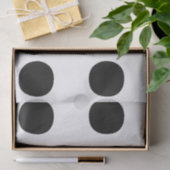 Polka dots Zwart wit groot vet elegant patroon Tissuepapier (Geschenk)