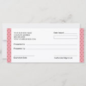 Polka Dotted Boutique Style Cadeaubonnen (Achterkant)