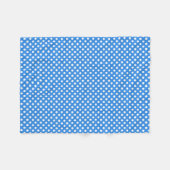Polka Dotted Summer Blue Fleece Deken (Voorkant (Horizontaal))