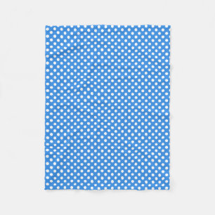 Polka Dotted Summer Blue Fleece Deken