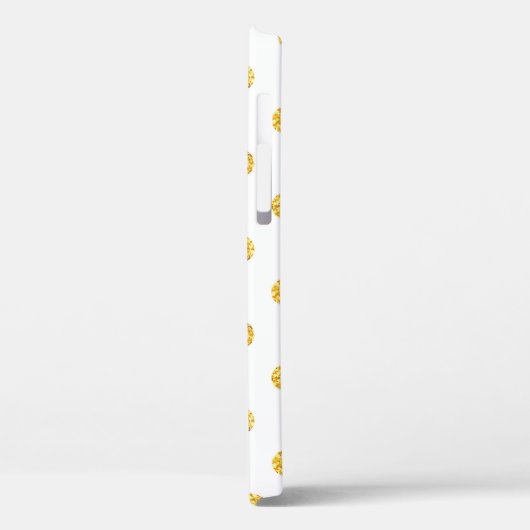 Polka Gold Glitter Stippen Textuur Case-Mate iPhone Case (Achterkant / Links)