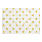 Polka Gold Glitter Stippen Textuur Kussensloop (Achterkant)