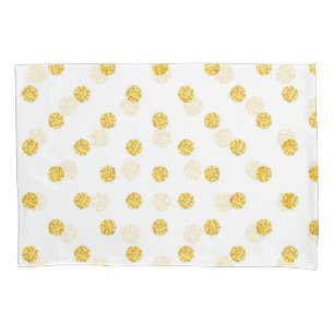 Polka Gold Glitter Stippen Textuur Kussensloop