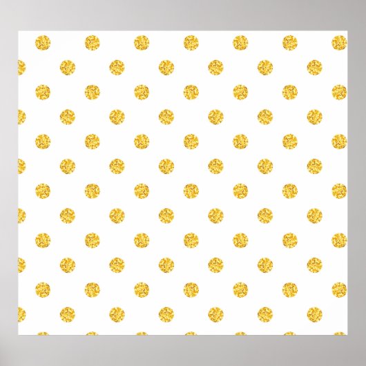 Polka Gold Glitter Stippen Textuur Poster (Voorkant)