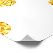 Polka Gold Glitter Stippen Textuur Poster (Hoek)