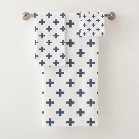 Polka gris-bleu croise sur blanc (En situation)