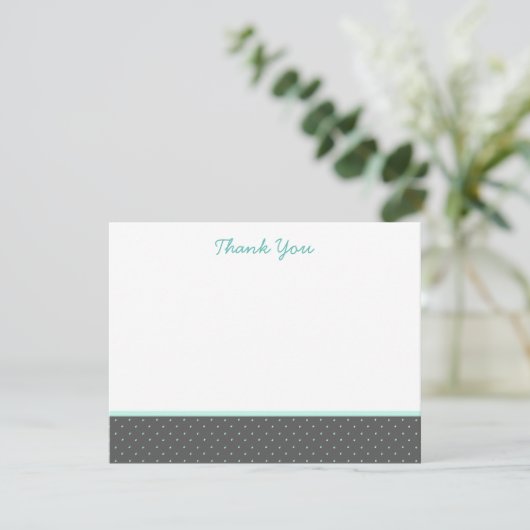 Polka Gris Classique Point Merci Cartes de notes (Debout devant)
