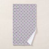 Polka gris violet (Serviette à main)