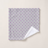 Polka gris violet (Gant de toilette)