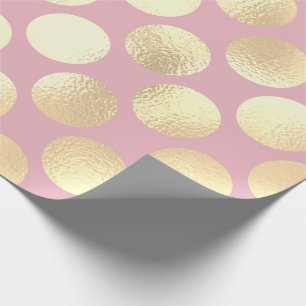 Polka Grote Stippen Roze Rozenpoeder Foxier Goud G Cadeaupapier