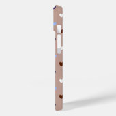 Polka harten bleek bruin Case-Mate iPhone case (Achterkant / Links)