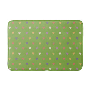 Polka harten groen badmat