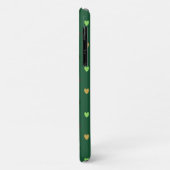 Polka harten op bosgroen Case-Mate iPhone case (Achterkant/links)