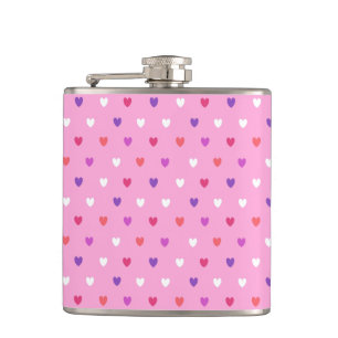 Polka harten roze heupfles