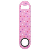 Polka harten roze speed flessenopener (Achterkant)