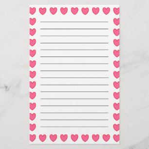 Polka Hearts Briefpapier