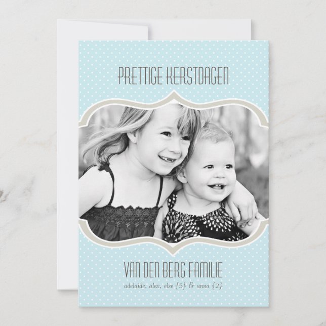 Polka Kaart van de Vakantie Kerstmis Dot (Voorkant)